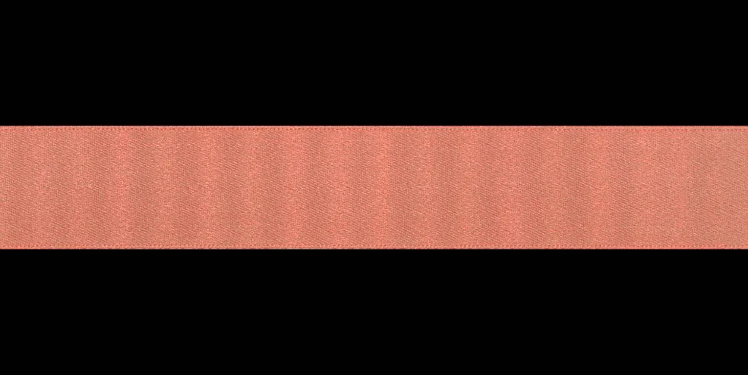 Plain Satin Ribbon Col. 9792 Rose Gold (Per Metre)