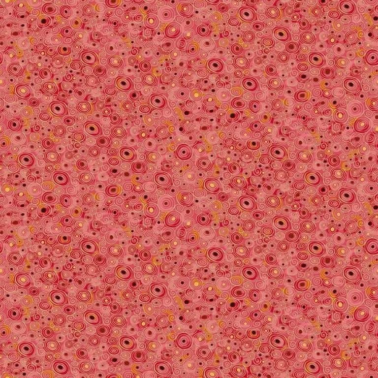 'Scroll Red' 100% Cotton By Makower, 112cms wide, 158/R (per metre)