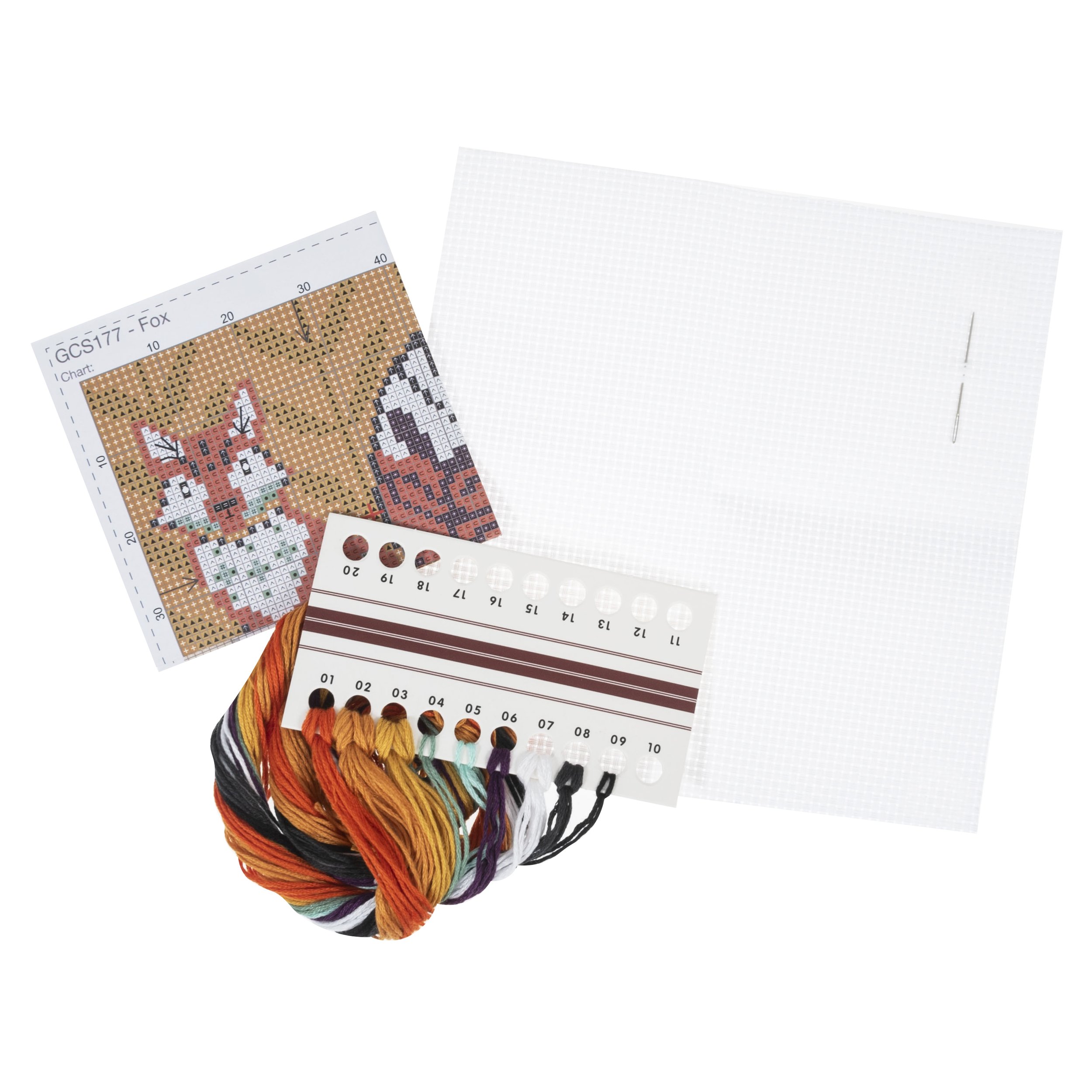 gcs177 cross stitch mini fox kit 1.jpg