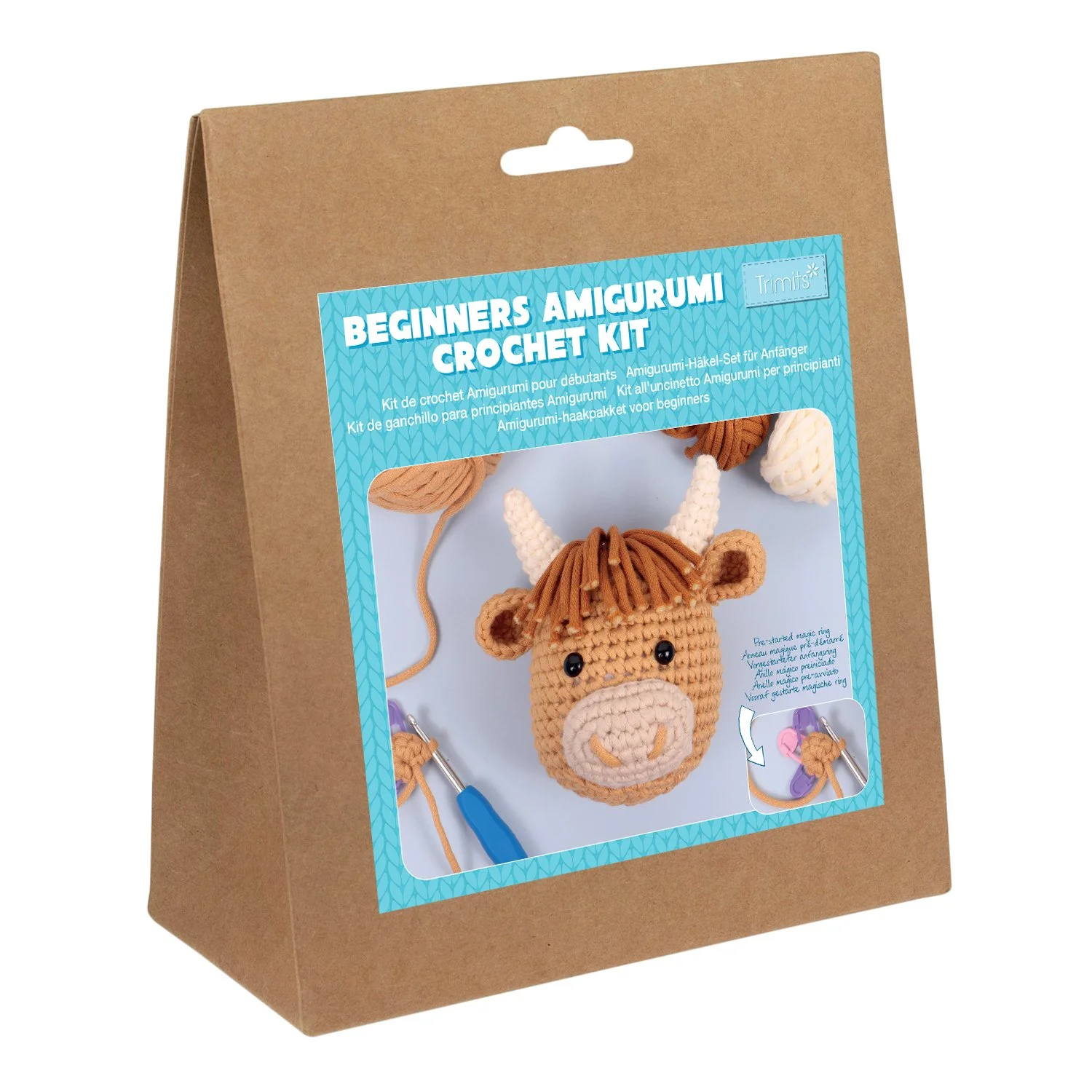 'Highland Cow' Amigurumi Crochet Kit By Trimits, TCRK017