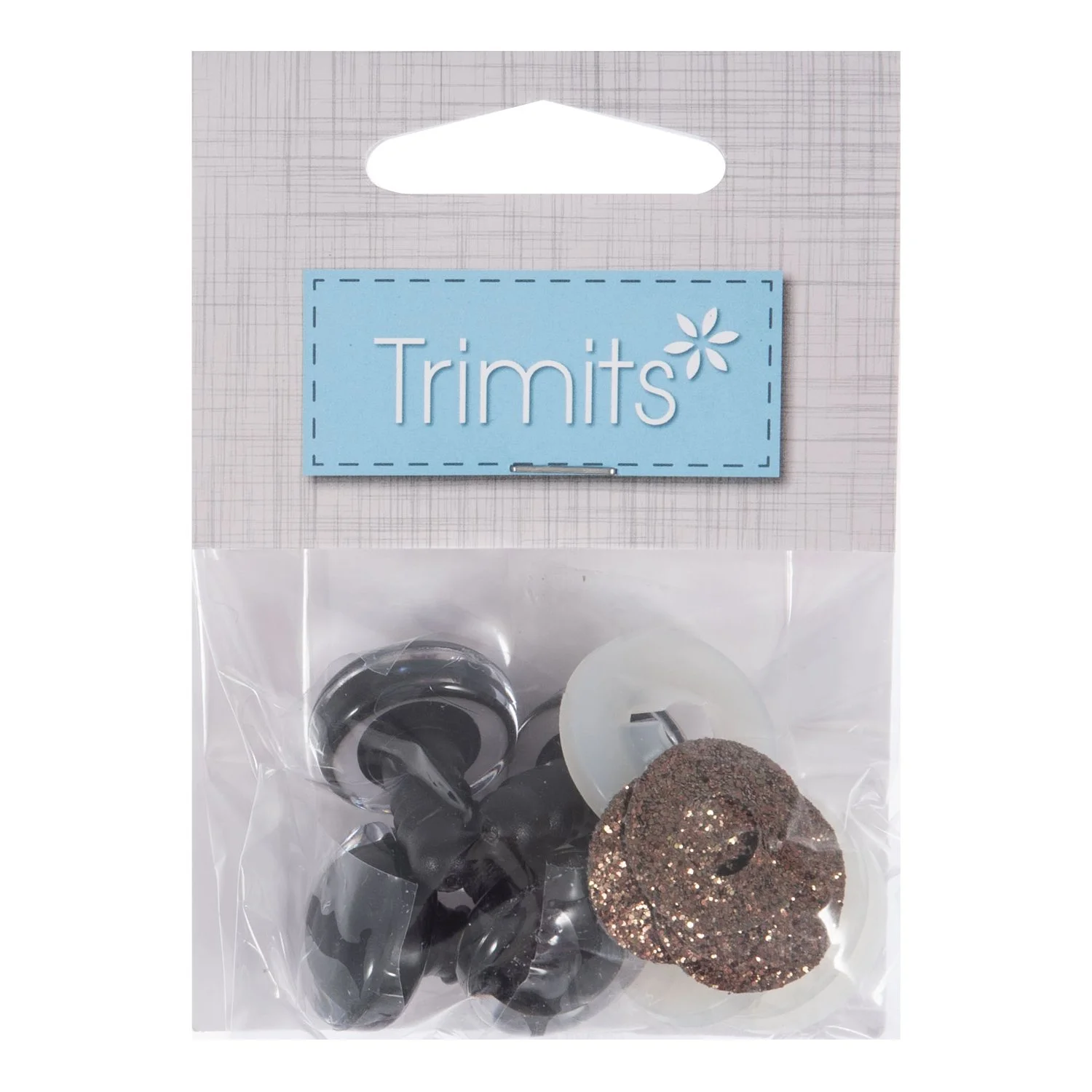 Toy Eyes: Glitter: 9mm, Pk.6, available in 4 colours