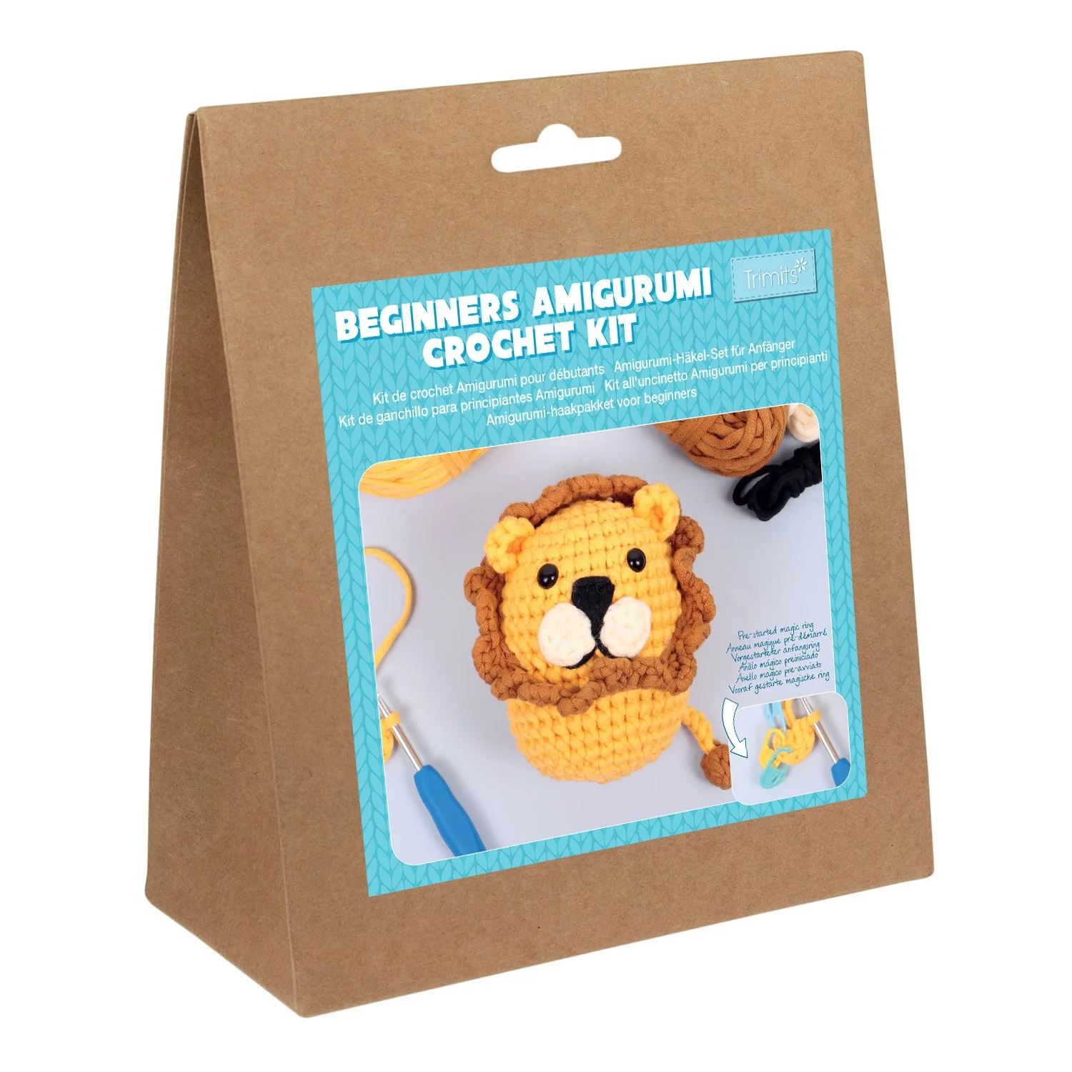 'Lion' Amigurumi Crochet Kit By trimits, TCRK019