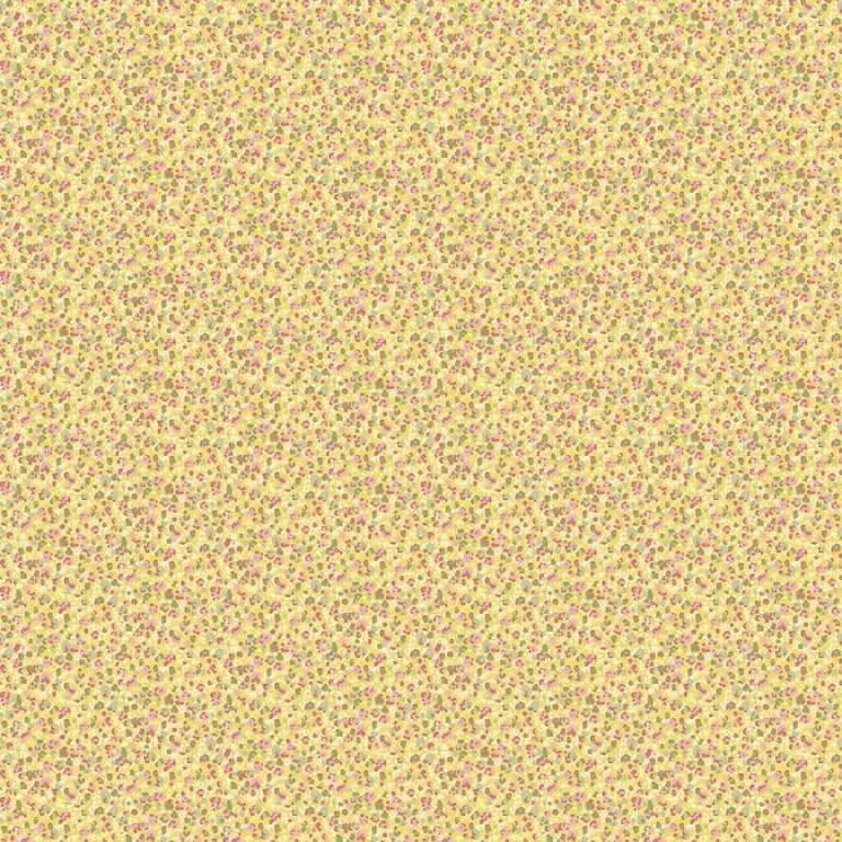 'Petite Fleur Petals Yellow' 100% cotton By makower, 183/Y, 112cms wide (per 0.25cm)