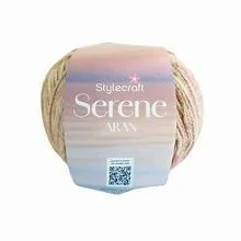Serene Aran By Stylecraft: 100g: 60% Acrylic 34% Wool: 6 colour options: 352