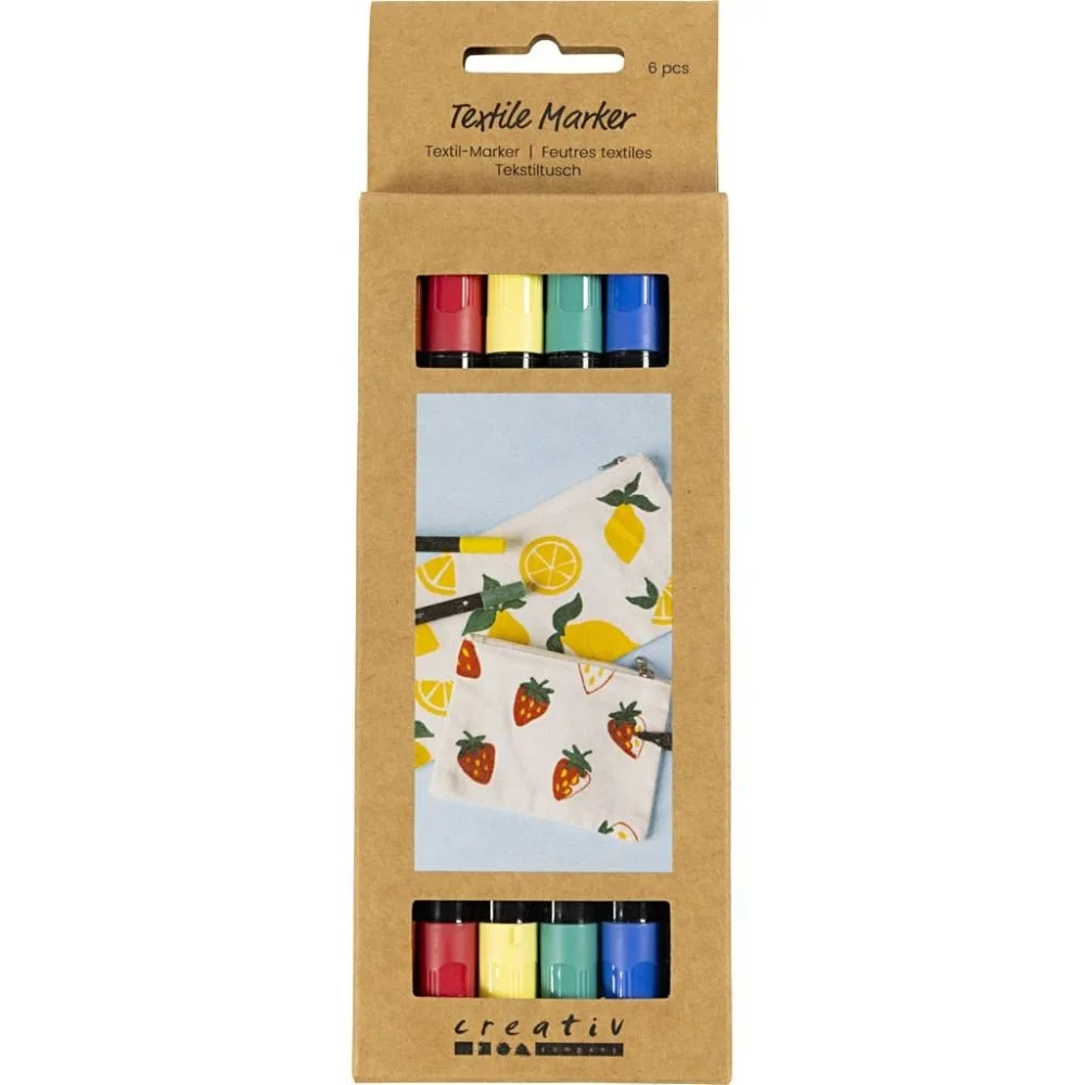 Textile Markers: Standard Cols: Pack of 6: 334819
