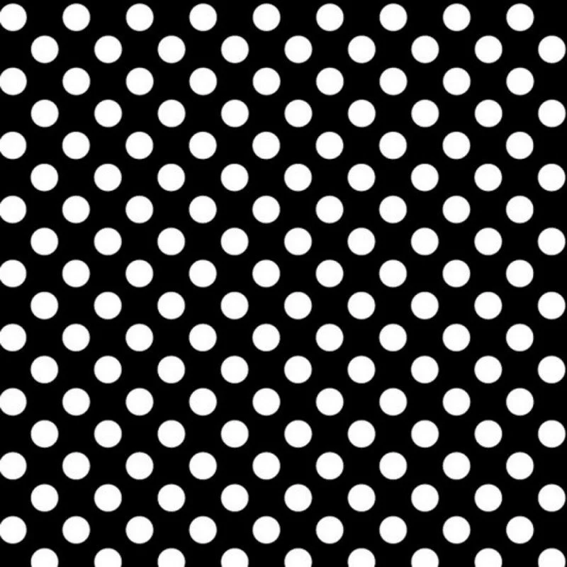 White & Black Polka Dot 100% Cotton By Nutex, 112cms wide, 80290/7 (per metre)