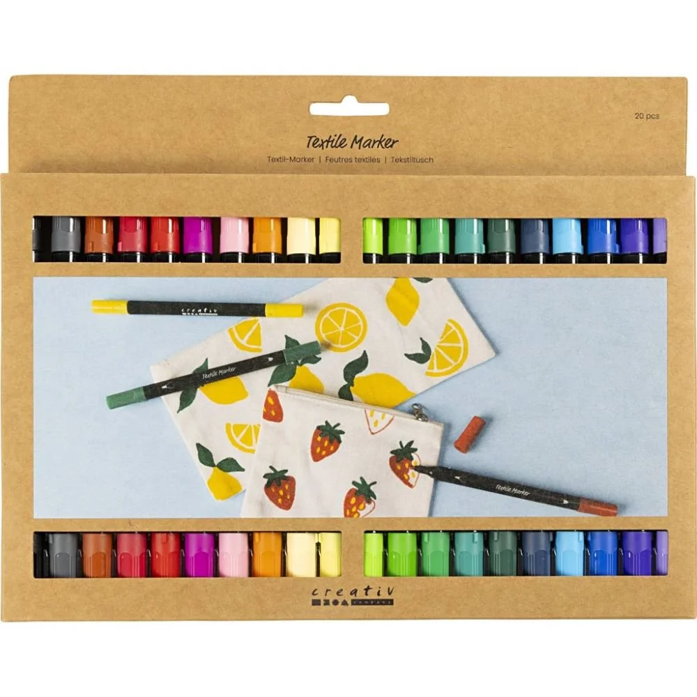 Textile Markers: Standard Cols: Pack of 20: 334817