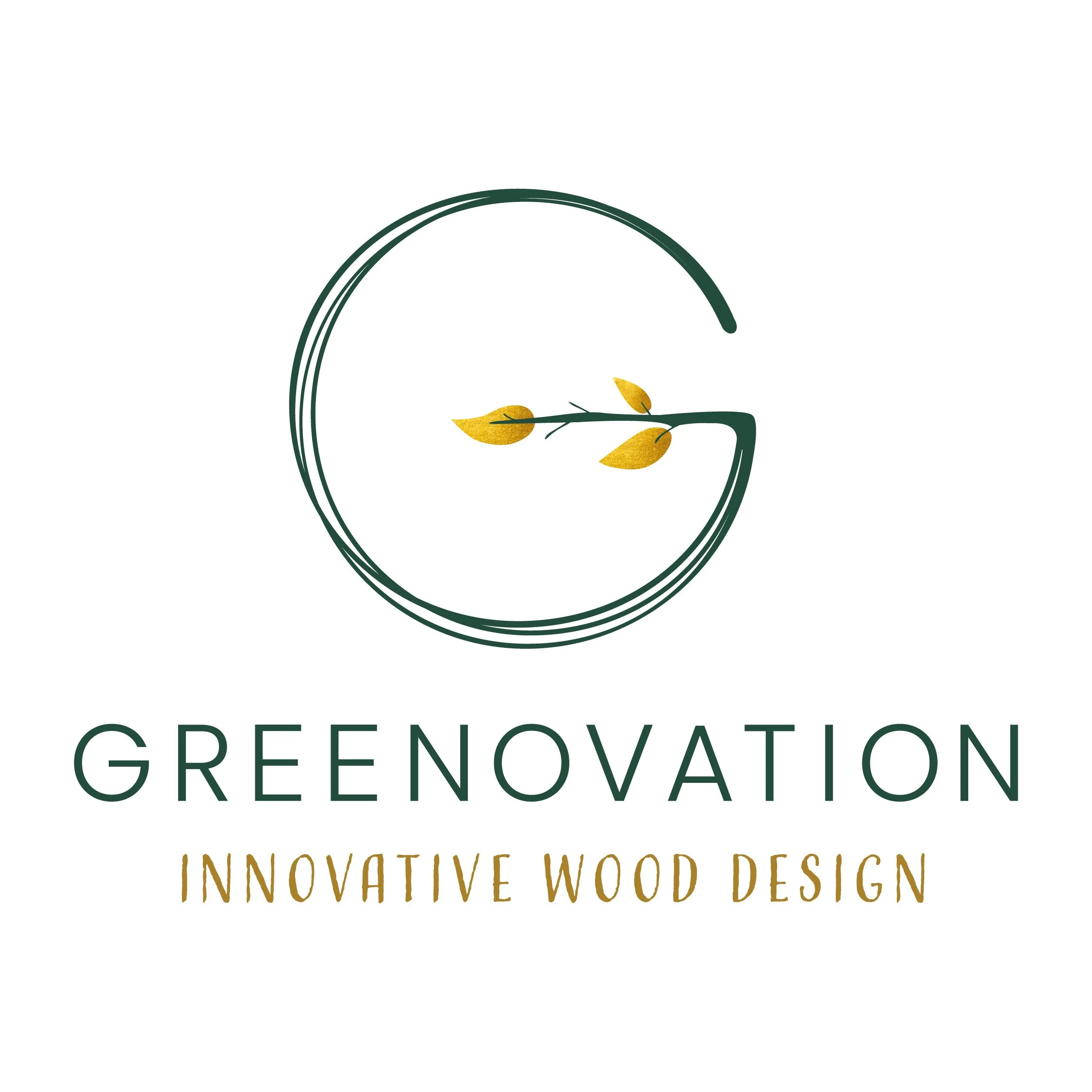 Logo; vizualni identitet i dizajn i strategija za društvene mreže - Greenovation proizvodnja unikatnih lampi i drvenih rukotvorina / Visual identity for handmade woodwork designers