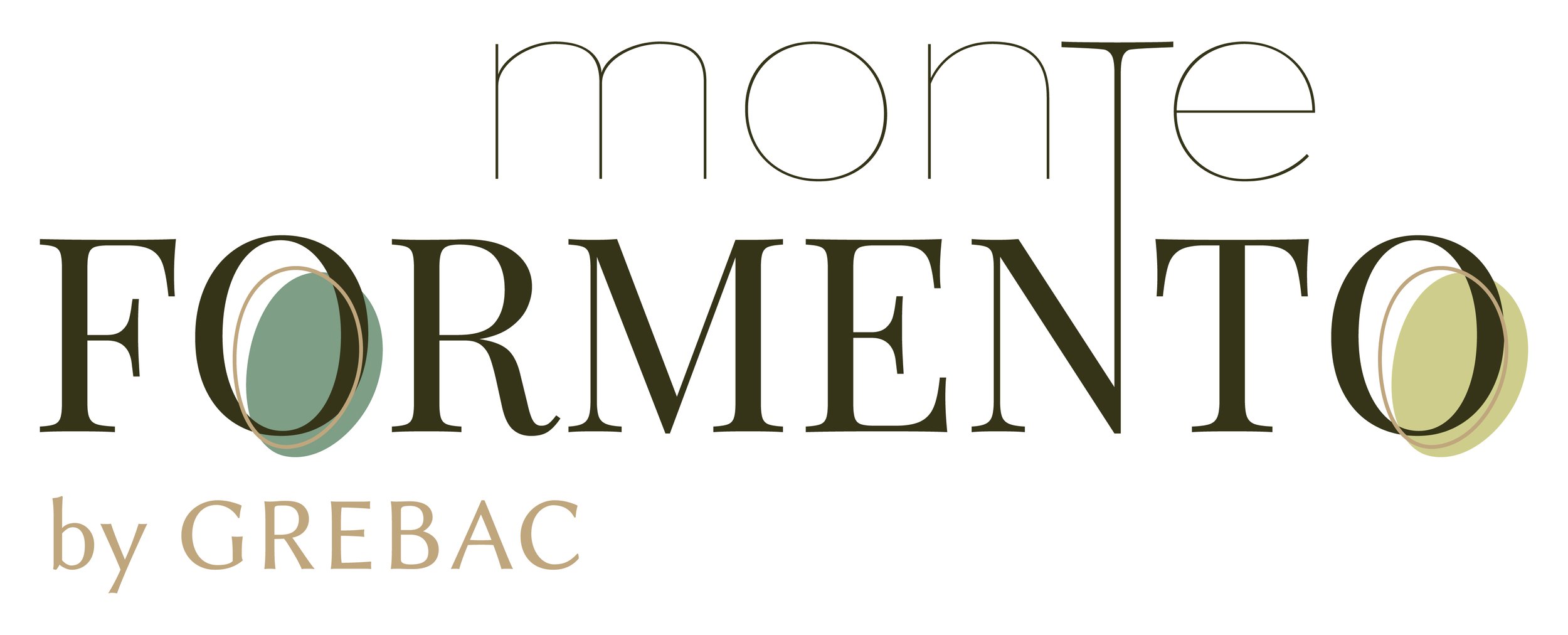 Logo; vizualni identitet; materijali (letak, tabla, jelovnik) za kušaonicu ulja i vina Monte Formento u Kašteliru, Istra. 