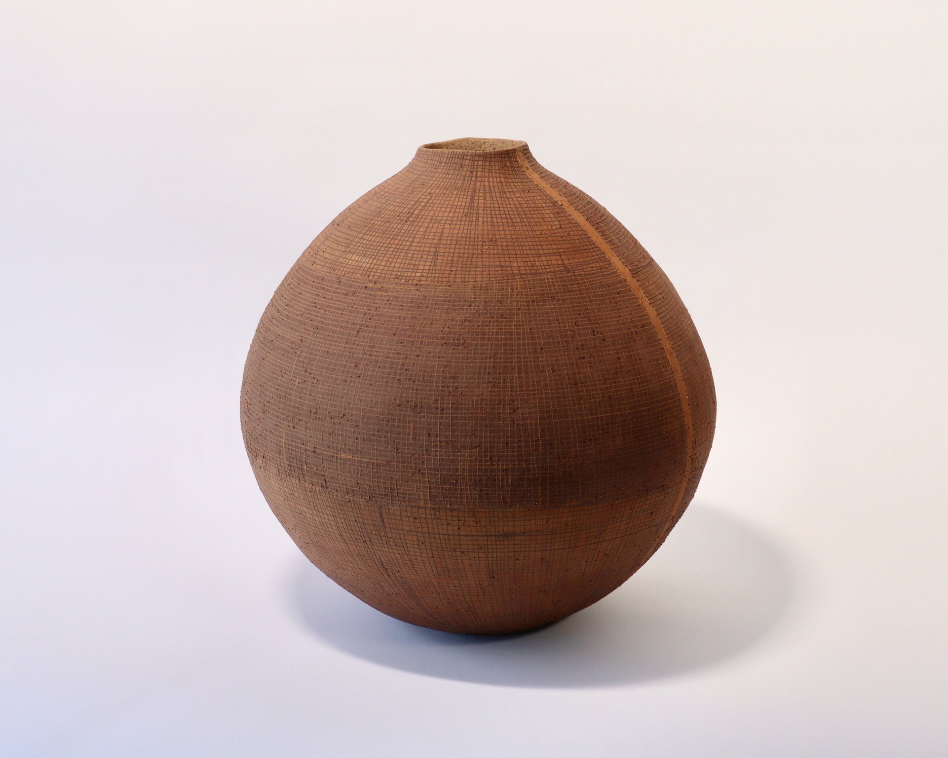 'Chocolat', 2022, hand-built BRT with slip, 340 h x 342mm d