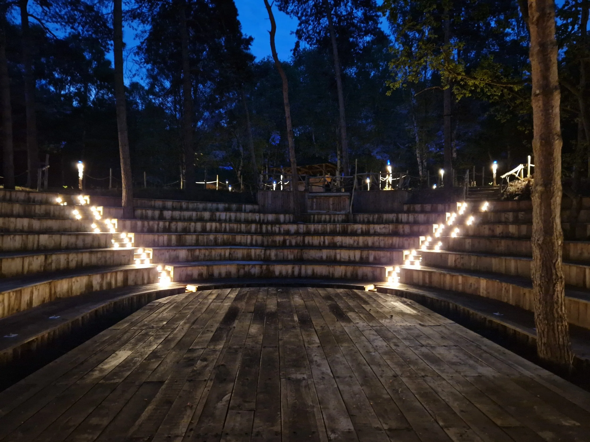 Stair lights from the stage
