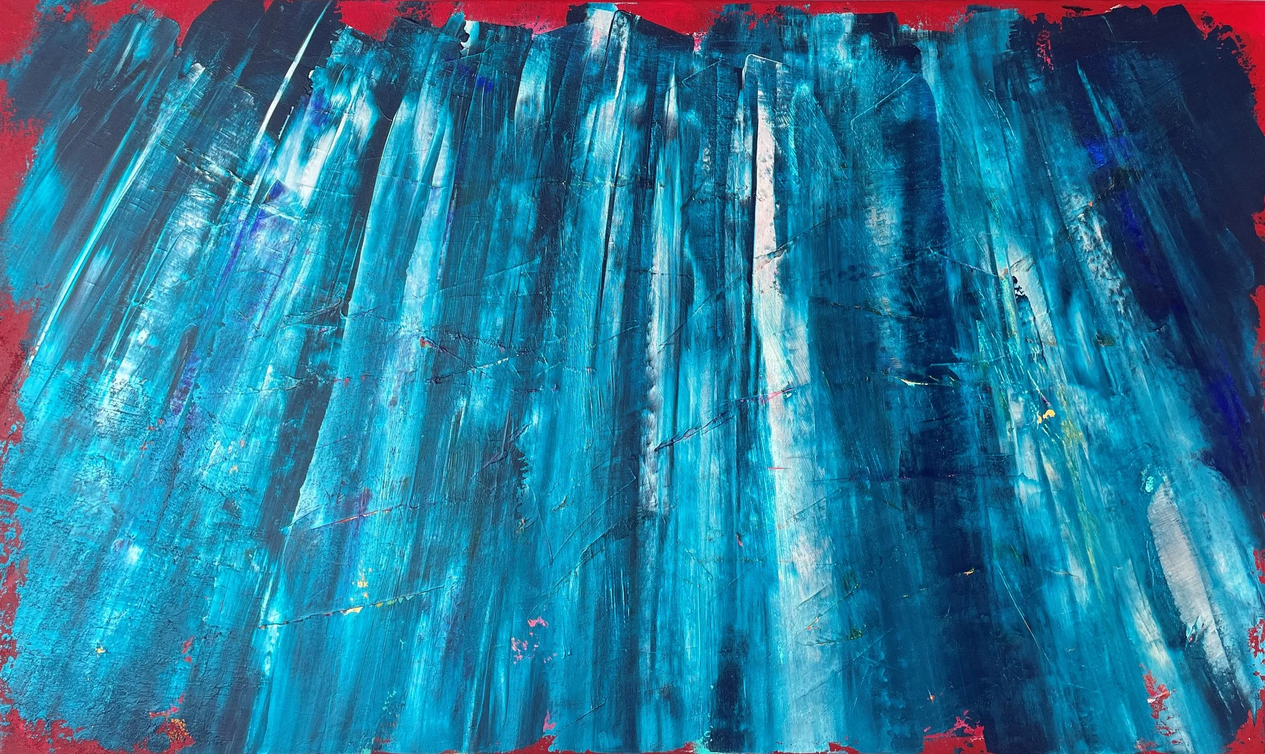 The Light near the Coast

2022  •  Portugal  •  Acrylic on Canvas

90 x 150 cm
€3,500

About this artwork:
This painting is inspired by my personal experience freediving along the coast in the Azores. Jumping from the rocks, into the deep blue. By th