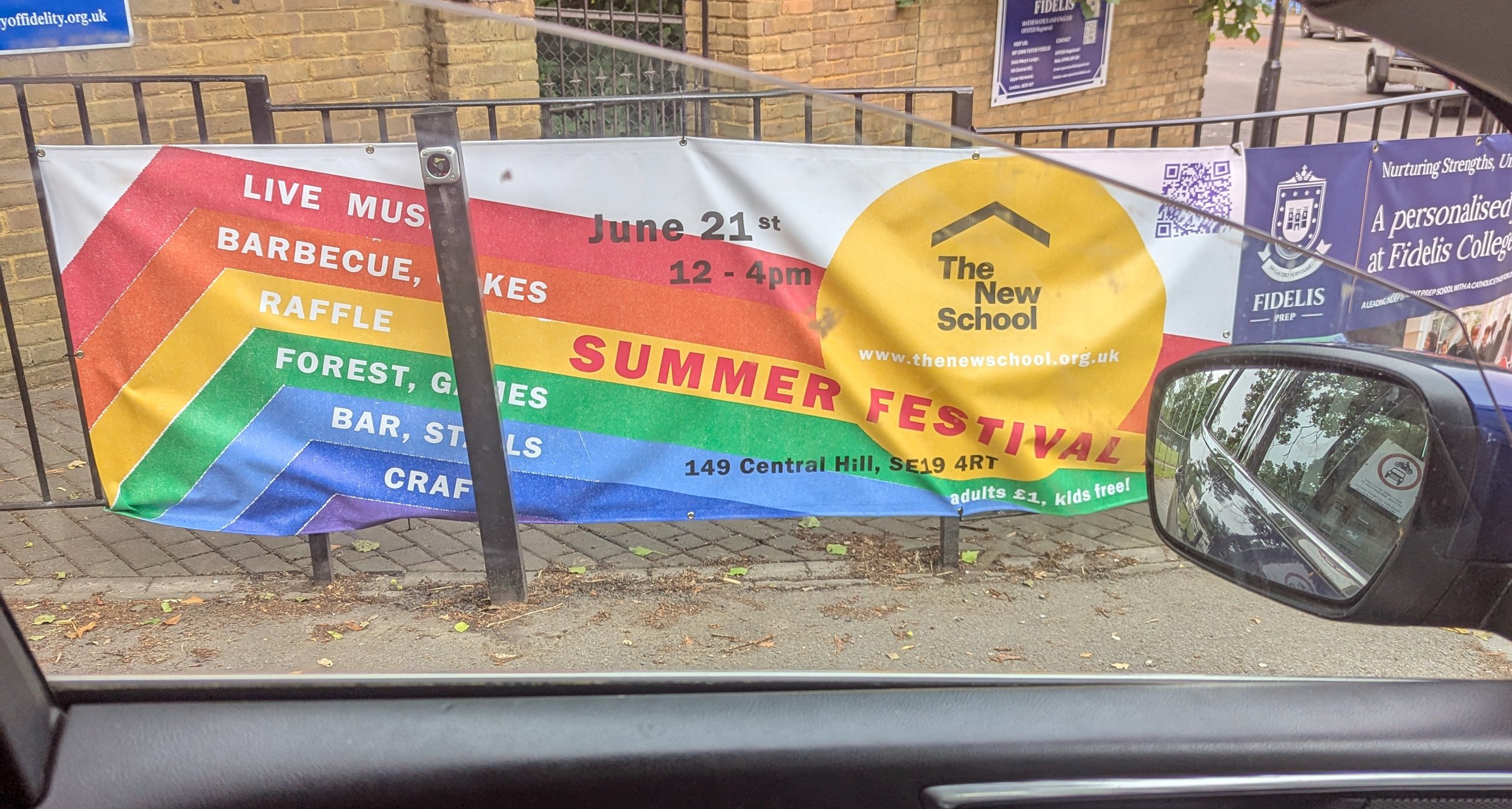 Banner created for a London school