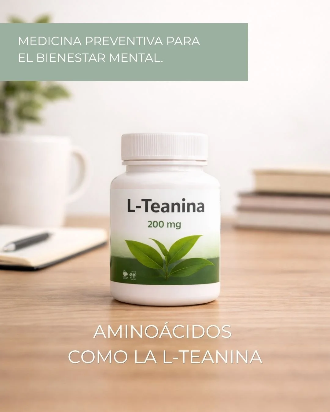 El amino&aacute;cido natural del t&eacute; verde promueve la relajaci&oacute;n sin somnolencia, mejorando el estado de &aacute;nimo, la concentraci&oacute;n y el sue&ntilde;o al influir en neurotransmisores cerebrales como GABA, serotonina y dopamina