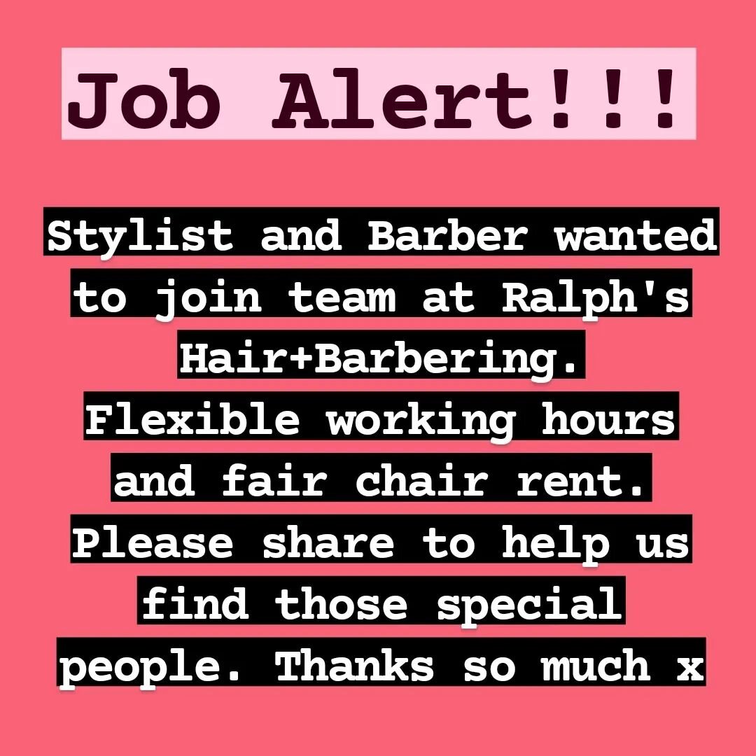 Hey Gang, if you know someone who is looking for a change. Please send them our way. This is a great opportunity for someone who wants to work in a safe friendly environment. Thanks again x
