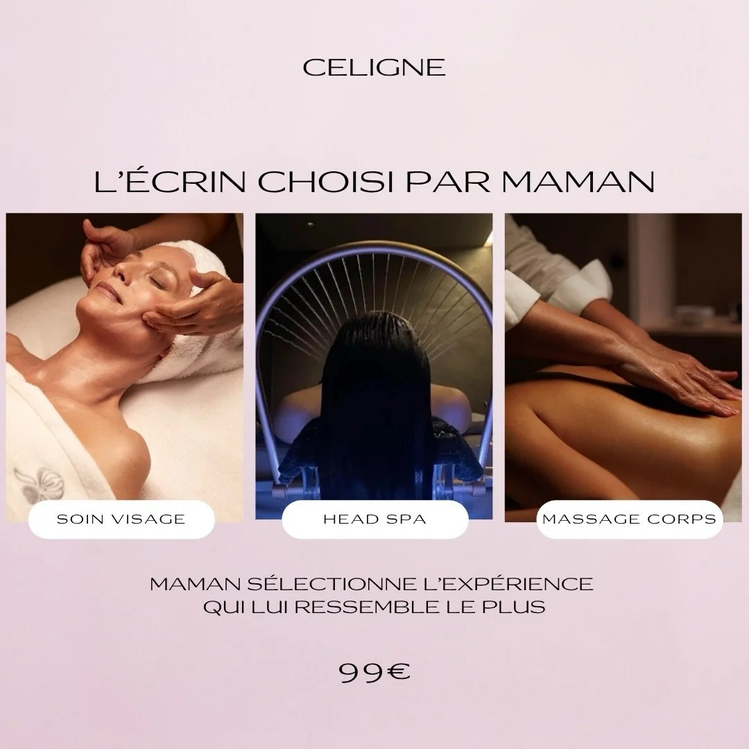 Cette ann&eacute;e, laissez maman choisir l&rsquo;exp&eacute;rience qui lui ressemble le plus : soin visage, head spa ou massage corps. Un moment pens&eacute; uniquement pour elle. ✨