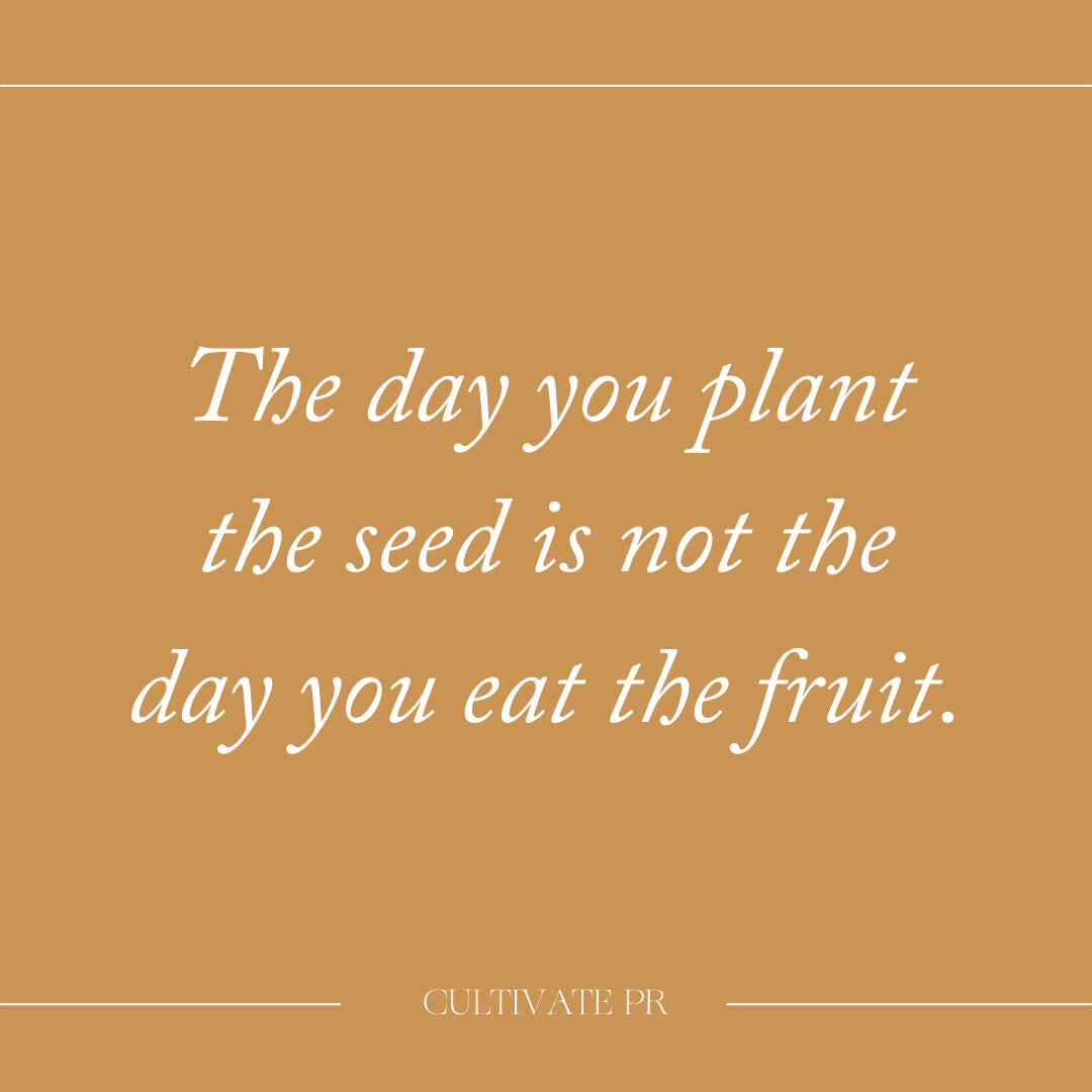 Your midweek morning reminder that good things take time and don&rsquo;t always happen overnight! Be patient and stay on course and you&rsquo;ll surely reap the benefits in due time. #CultivateCounsel #LetsCultivate