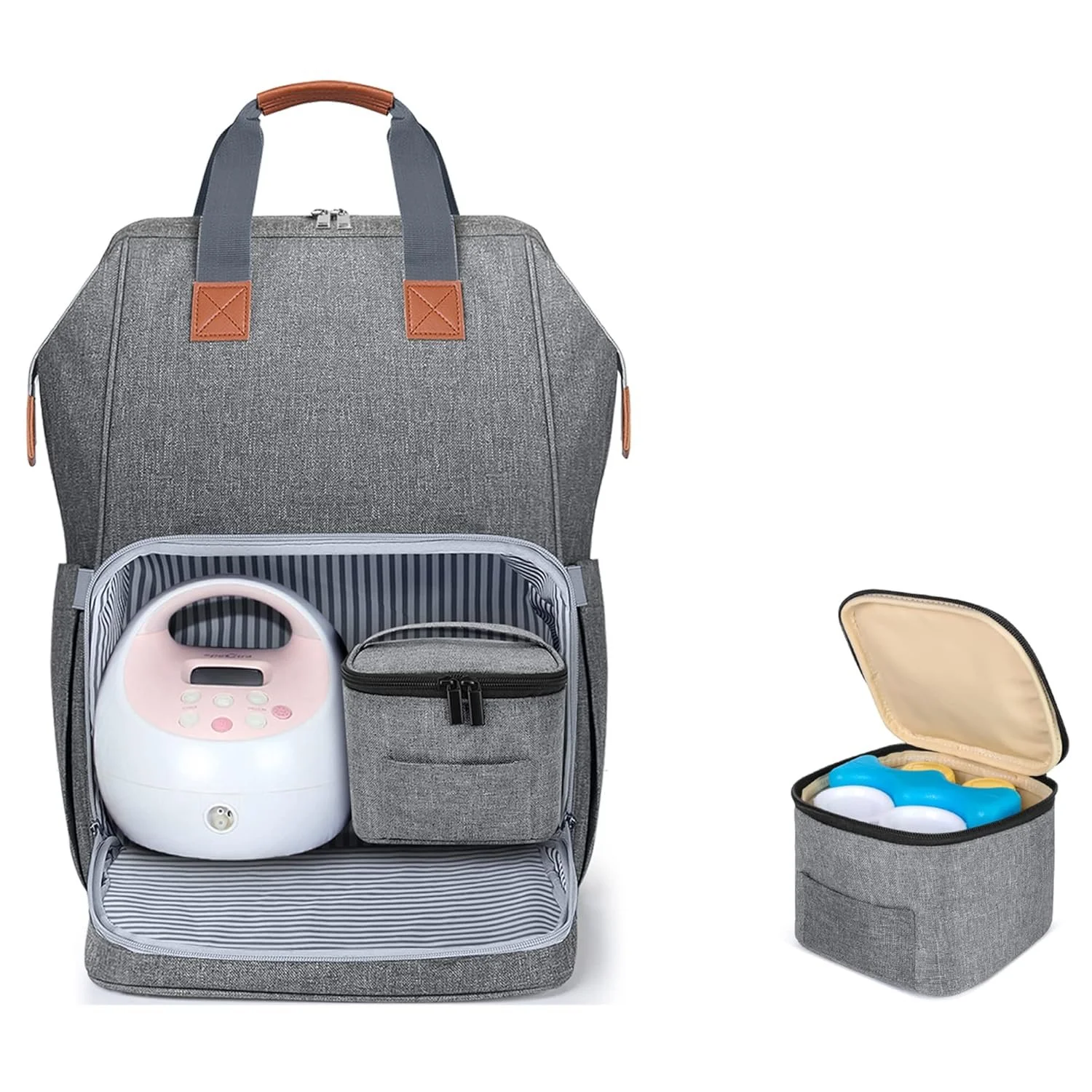 Pump Bag with Cooler - Can double as a diaper bag and fits the Spectra or larger pumps