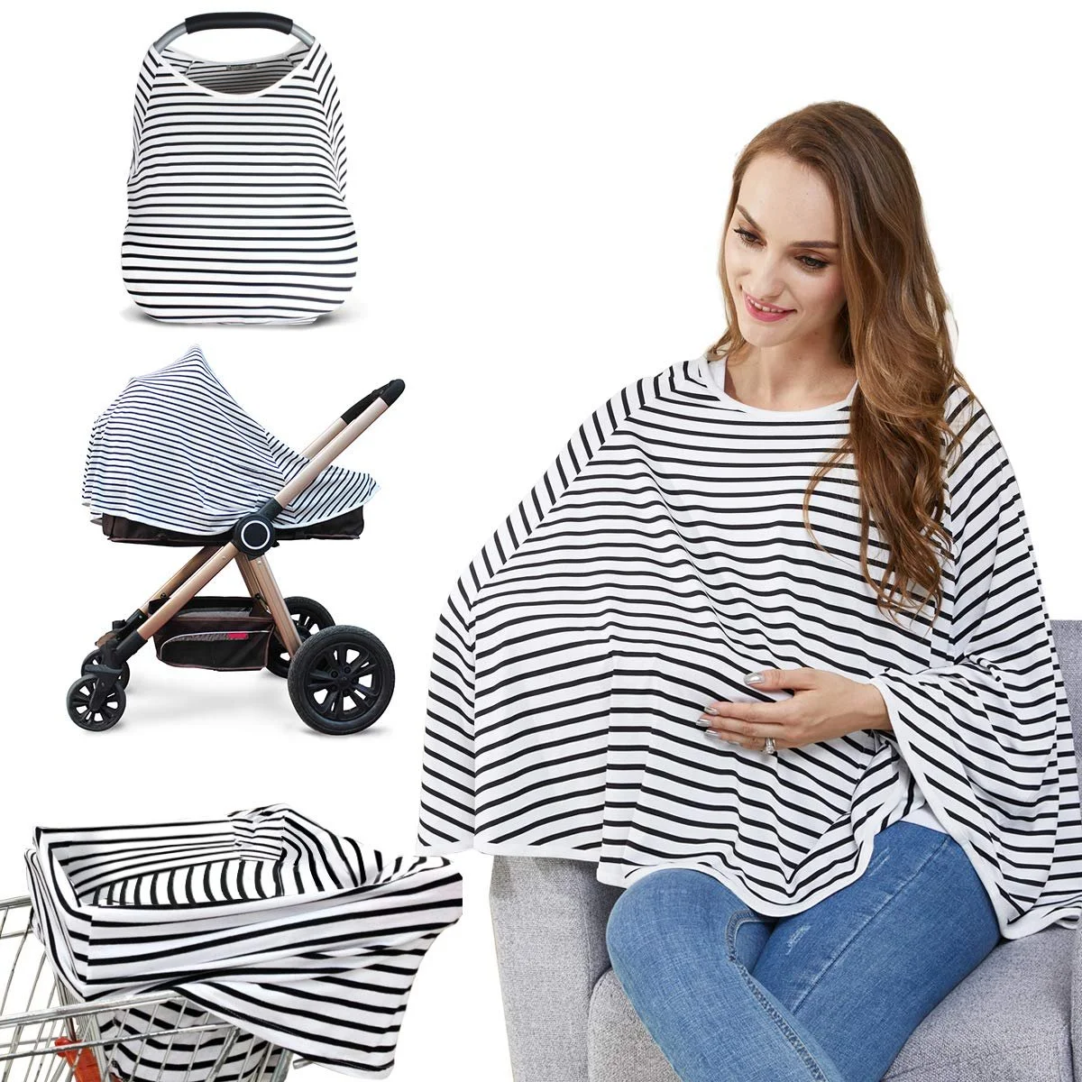 Baby Feeding Cover & Poncho - Keep your baby from being overstimulated and feed in privacy