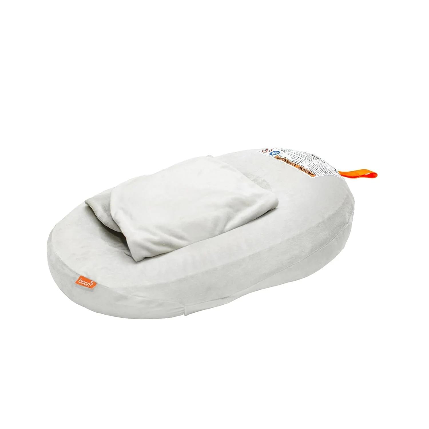 Boon Puff+ Inflatable Baby Bather - Soft cover has a built-in swaddle to keep baby warm while bathing. Remove the cover and wash with normal laundry!