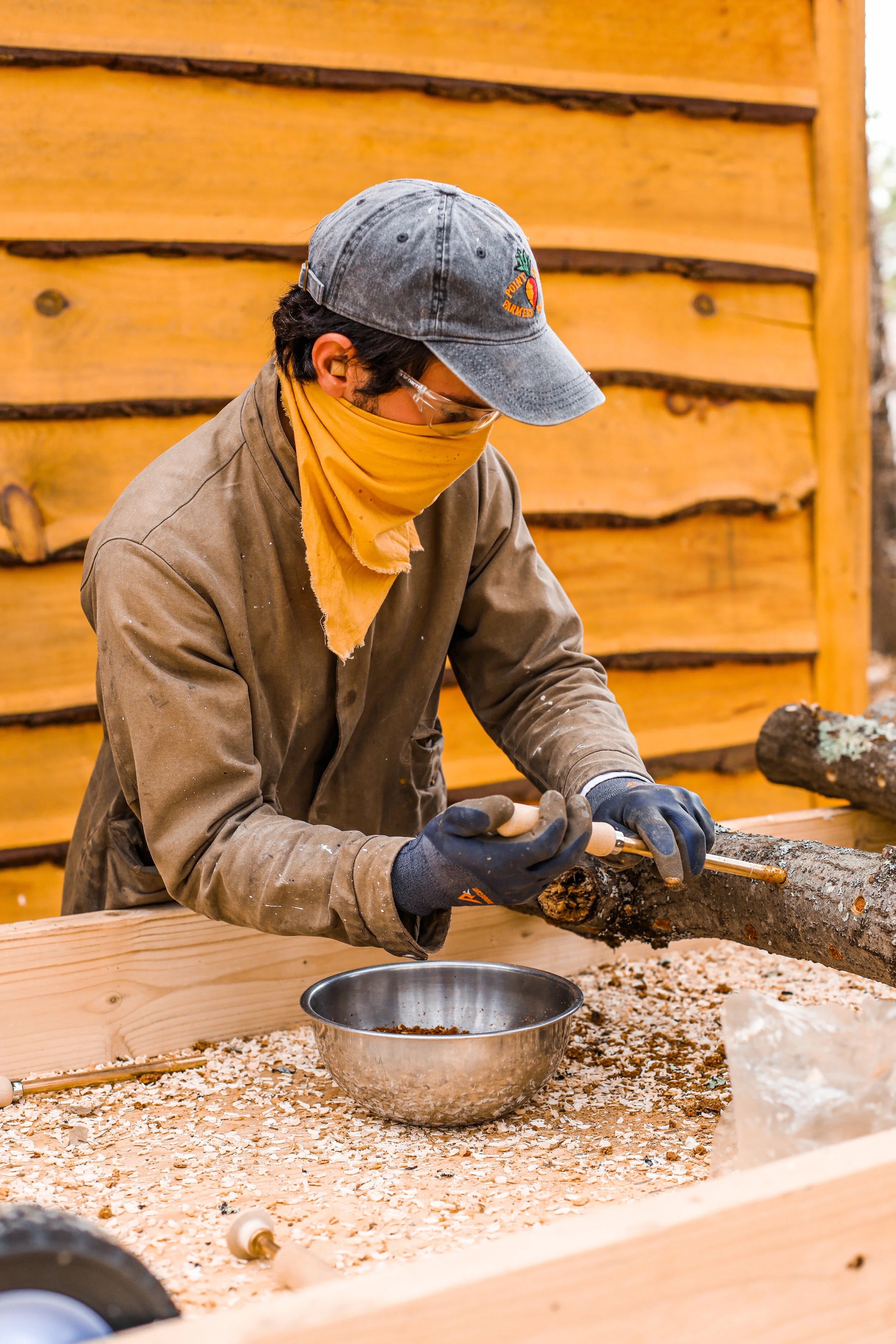 Mushroom Inoculation — White Feather Farm