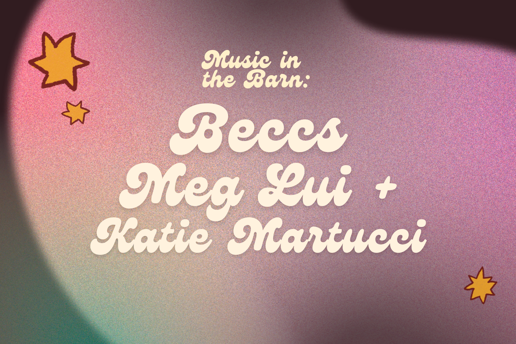 Music in the Barn: Beccs, Meg Lui & Katie Martucci