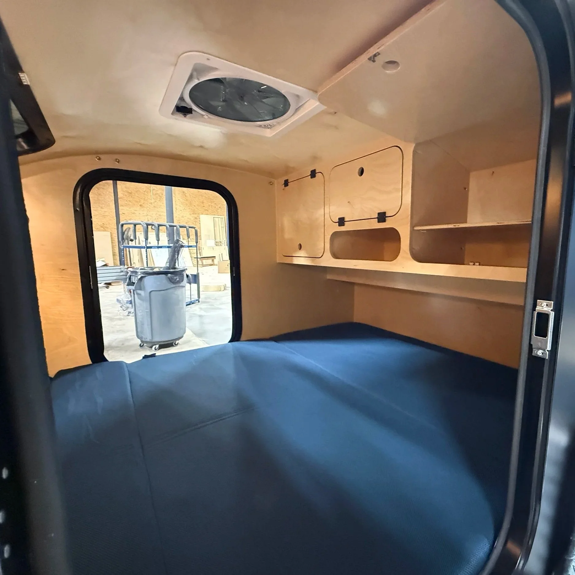 Full size interior cabinets with auto lift doors