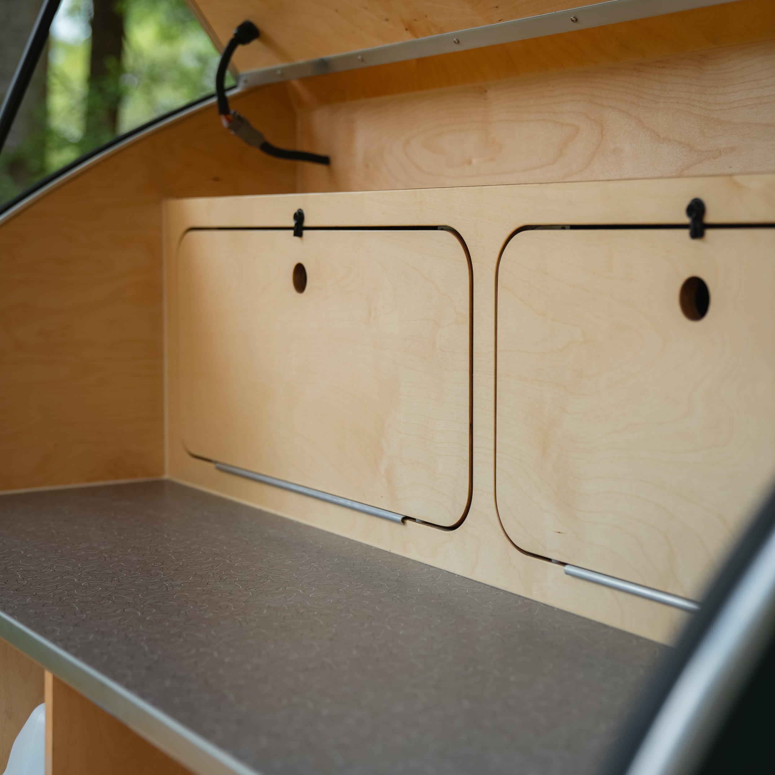 Removable Cabinet Faces become Side Tables