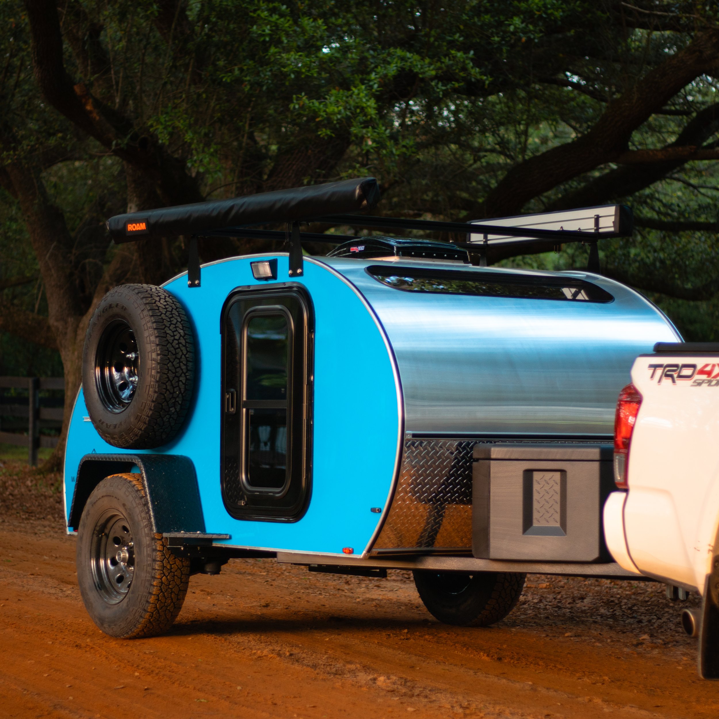 Spare Tire, Roof Rack, Adventure Awning, Privacy Tent, and Stargazer Window Upgrades
