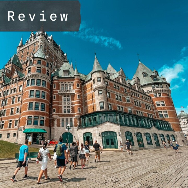 Visiting inside the Chateau Frontenac Hotel on a guided tour in Quebec City 