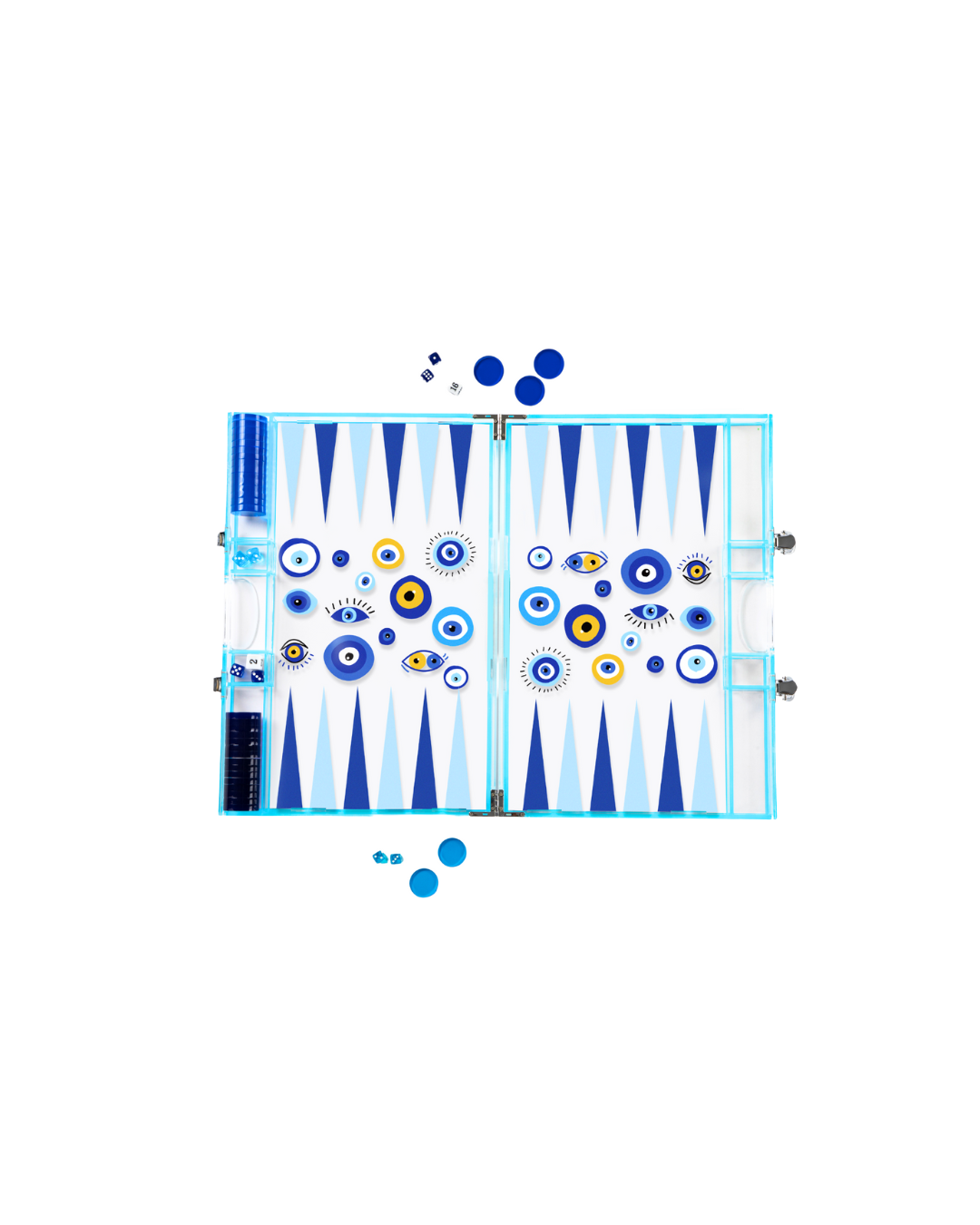 Blue Evil Eyes Backgammon