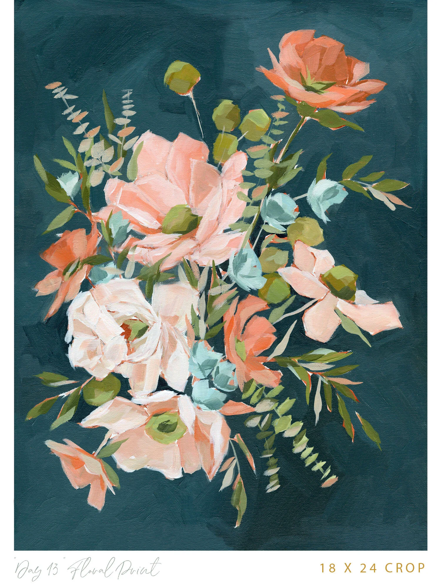 "Day 13" Floral Art Print — Annie Quigley Art