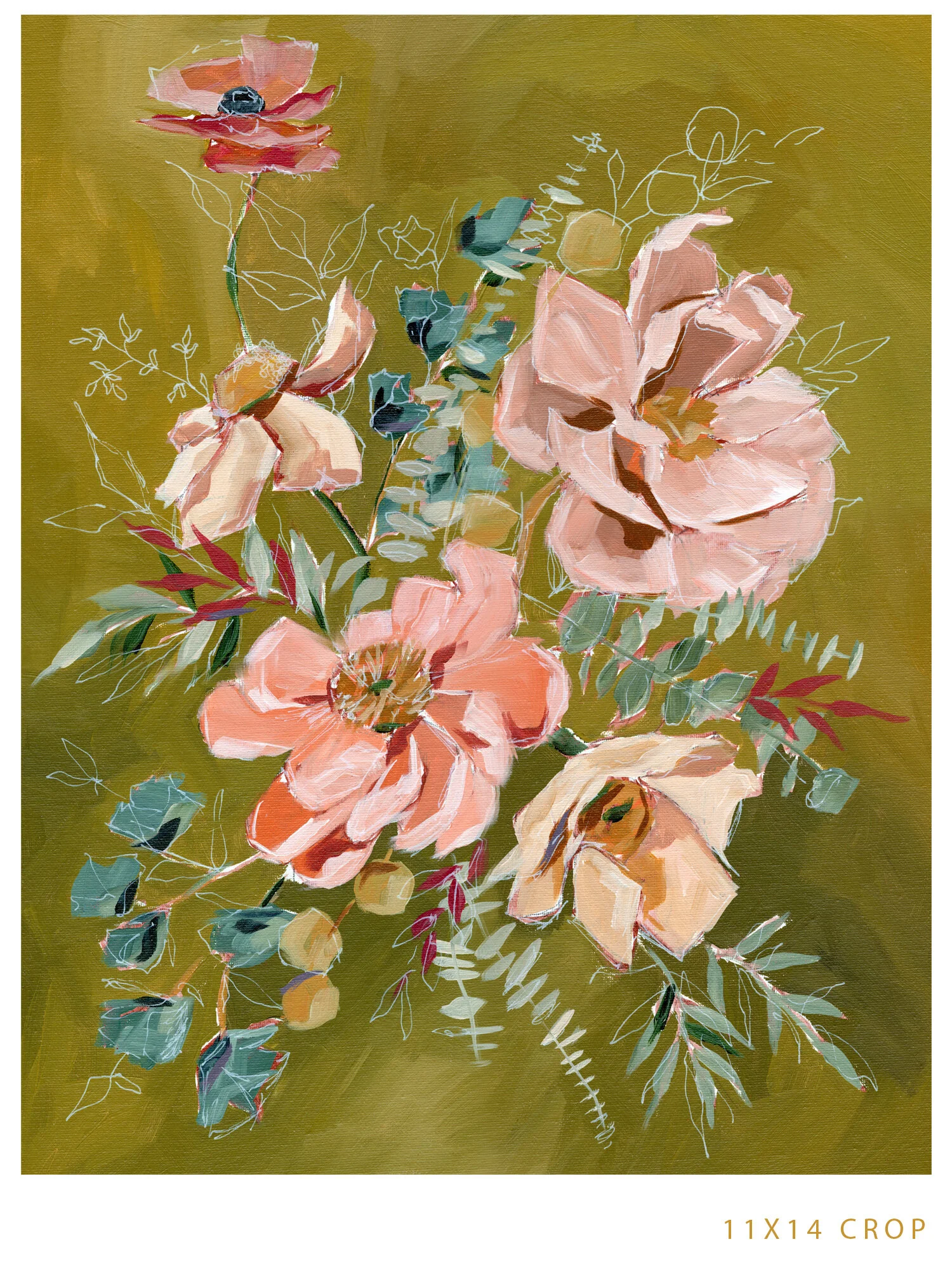 "Day 20" Floral Canvas Print — Annie Quigley Art