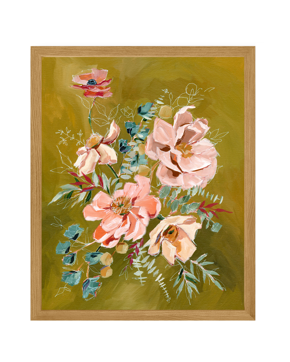 "Day 20" Floral Canvas Print