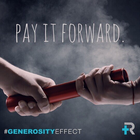 God paid it forward by sending His son for us. Now we get to pay it forward by sacrificing for others. PAY IT FORWARD. #GenerosityEffect

To learn more about The Generosity Effect please visit the church website at RenovateChurch.com/GenerosityEffect