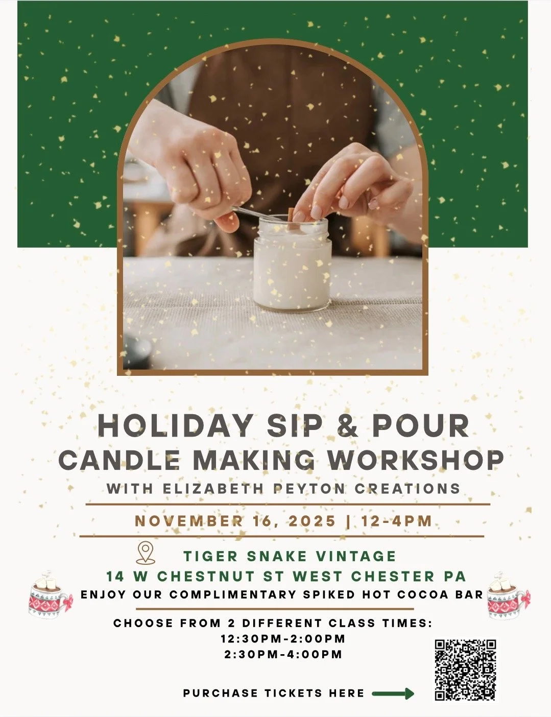 Holiday Sip & Pour -Candle Making Workshop