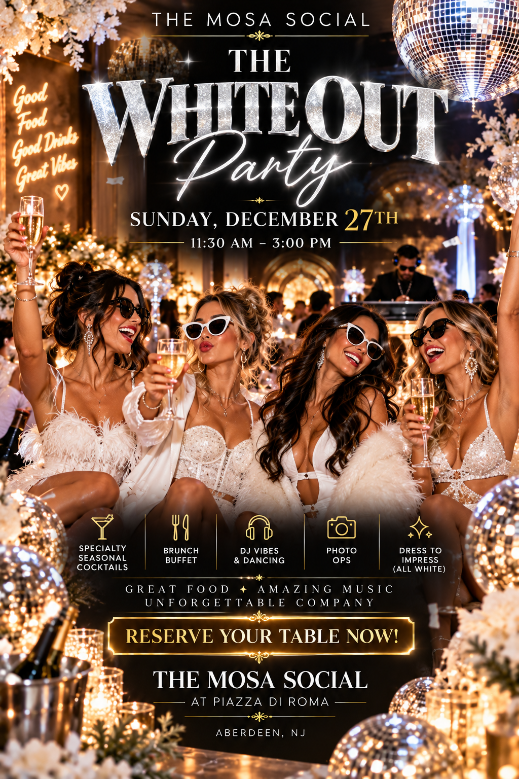 White out party, holiday party.