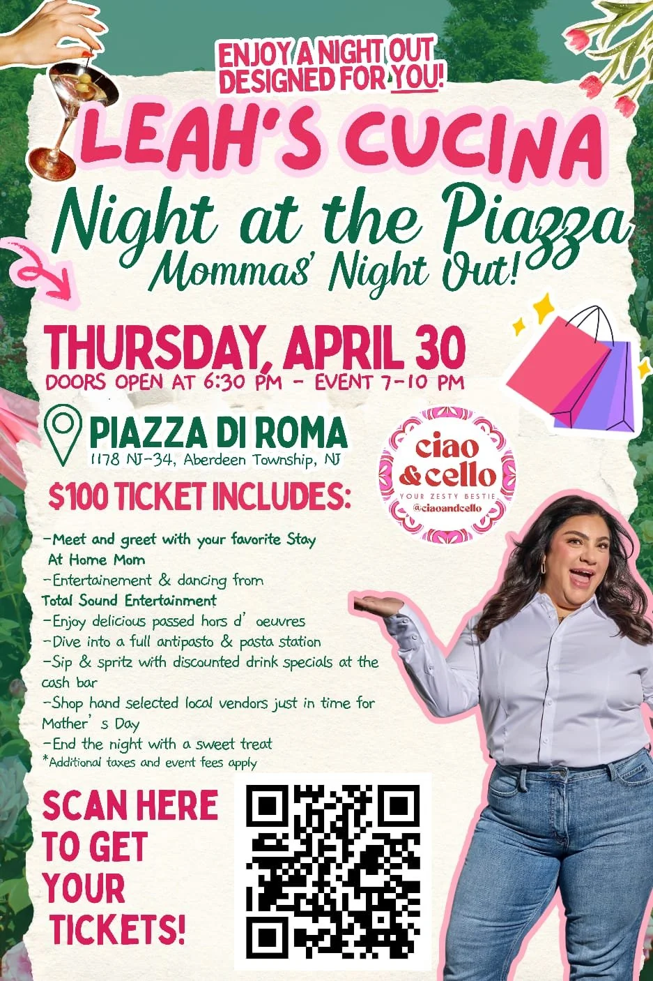 Leah's Cucina — Night at the Piazza: Mommas' Night Out