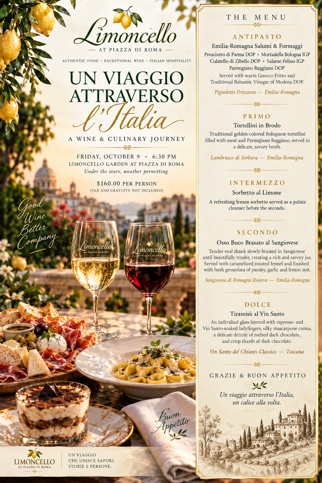 Wine Pairing  - UN VIAGGIO ATTRAVERSO L’ITALIA