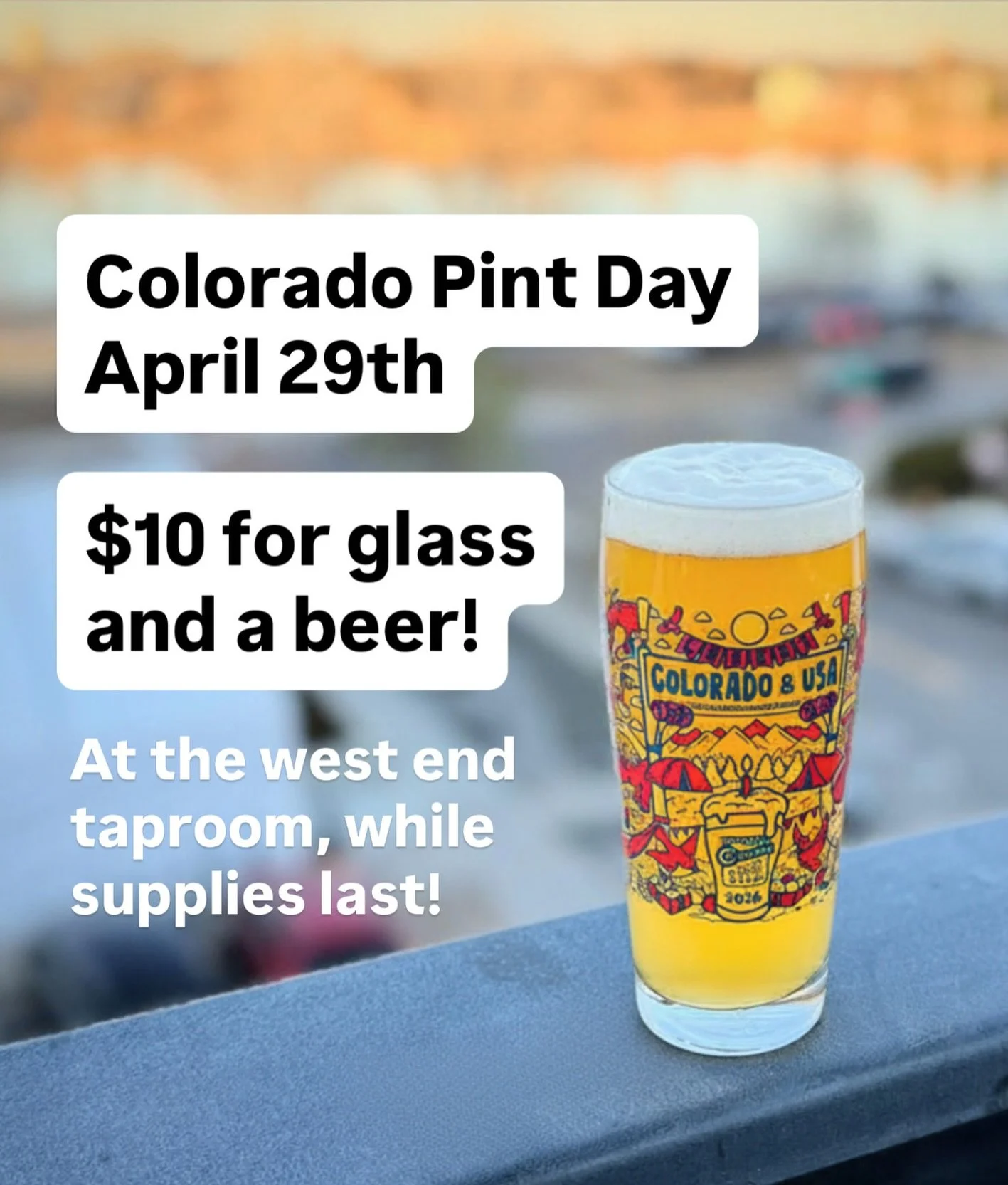🍻2026 marks the 11th anniversary of Colorado Pint Day, benefiting @coloradobrewersguild!

🎨This years art competition was won by Joe Palec, with the 2026 theme: Cheers to CO 150th &amp; USA 250th Celebrations.

🍺$10 gets you a glass and a beer, wh