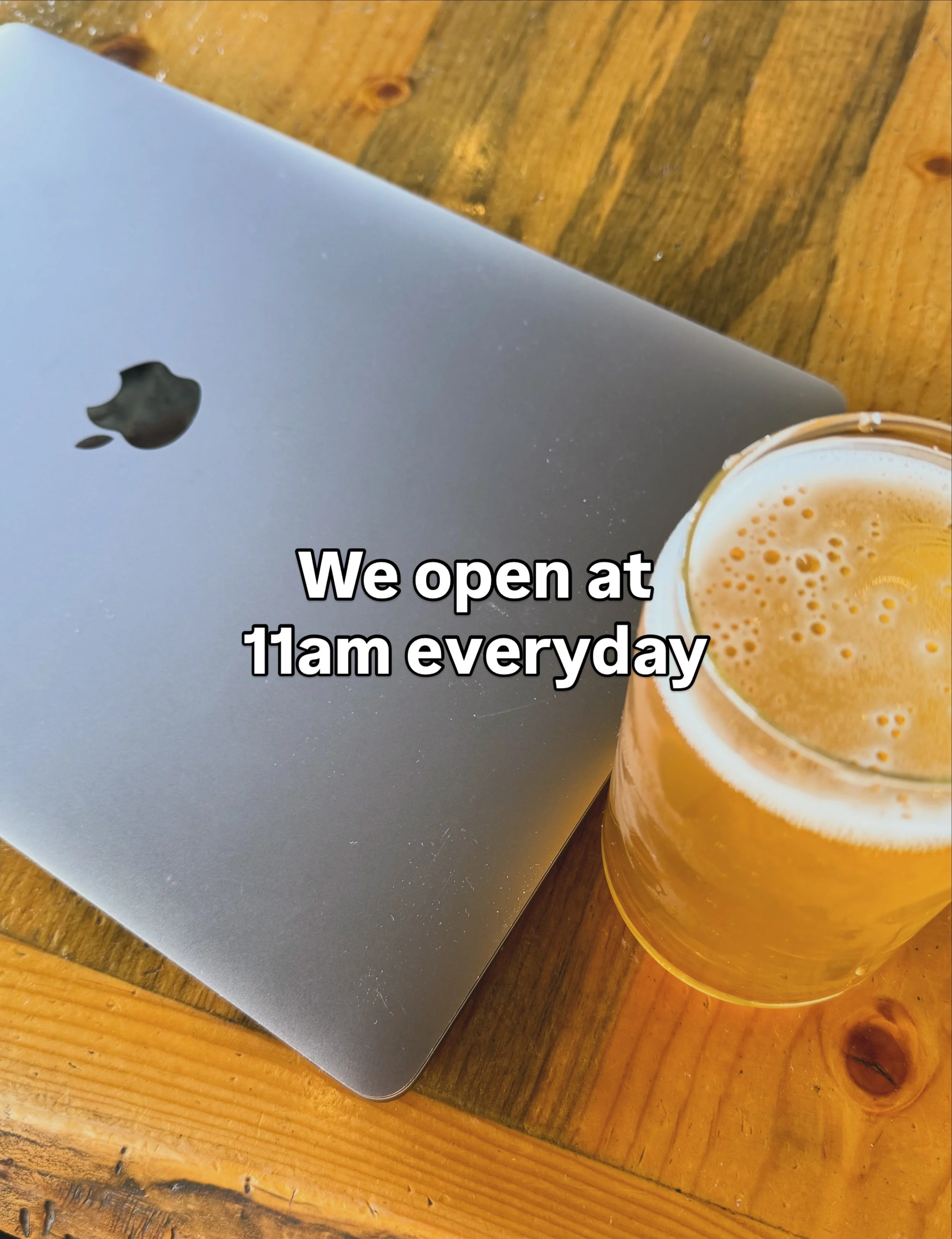 🍺Did you know we open at 11am everyday, here in the west side taproom? And we have A LOT of outlets. 👩&zwj;💻Great WFH spot in the earlier part of the day. Just make sure your beer is out of frame on zoom 🤫