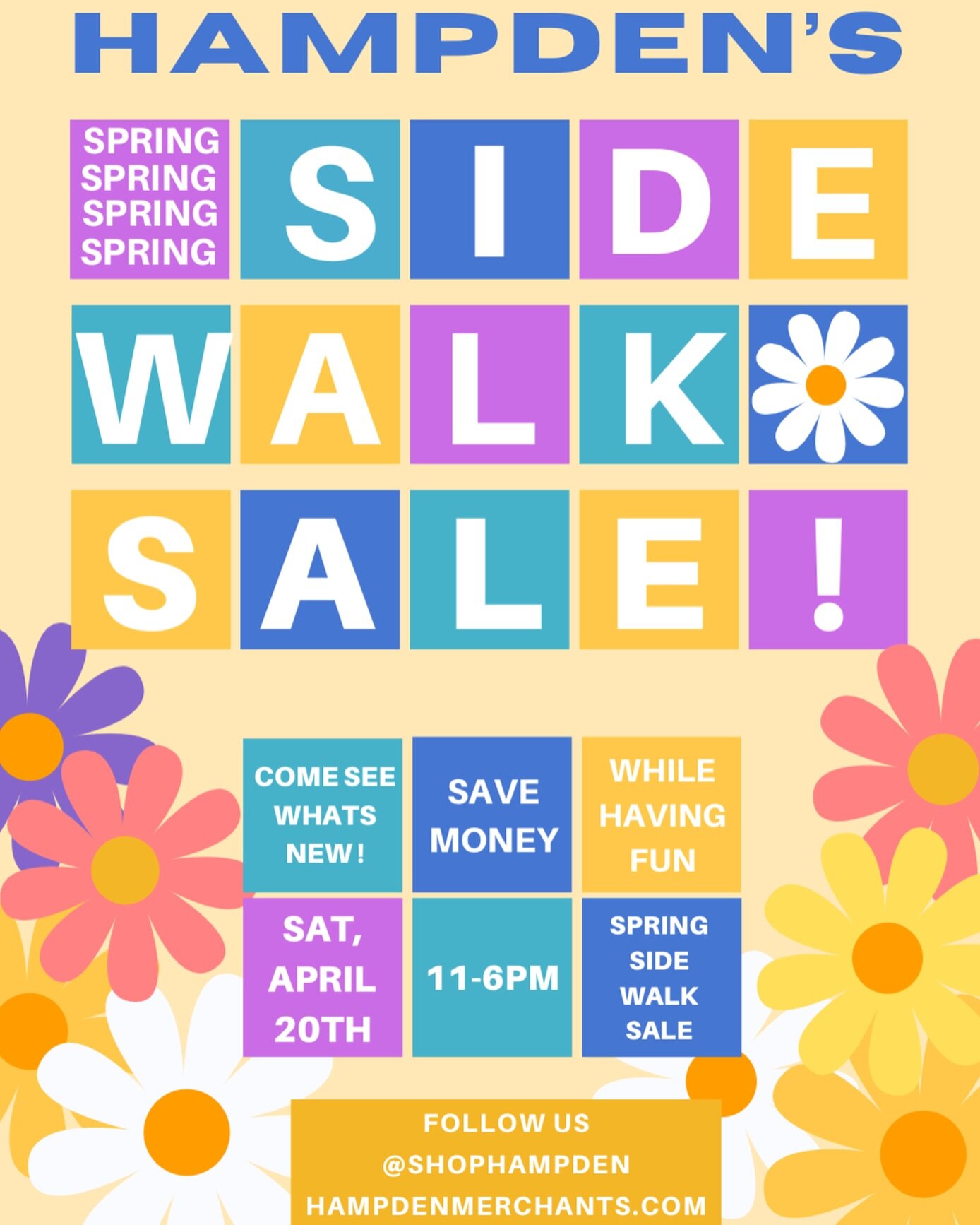 Mark your calendars! Next month, our Annual Hampden Spring Sidewalk Sale is back! Browse new spring looks, enjoy a bite at one of Hampden&rsquo;s eateries, and have a fabulous time along The Avenue. Save the date and we&rsquo;ll see you soon!