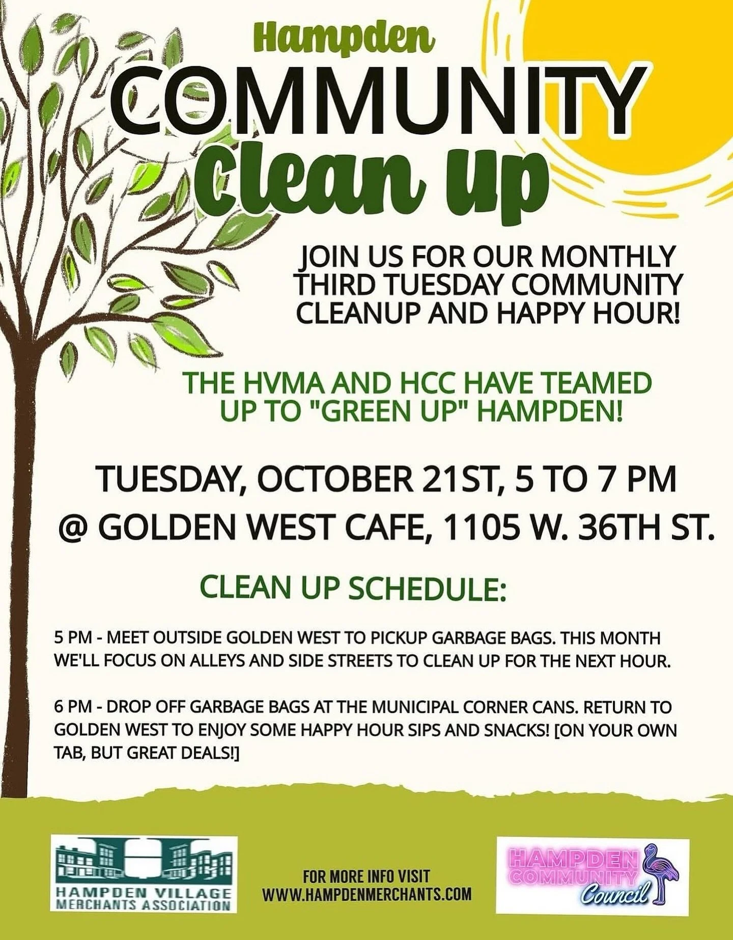 TOMORROW, in collaboration with @hampdencommunitycouncil we&rsquo;re hosting our next neighborhood cleanup and would love to see you out there. See you tomorrow! 🧼 😍✨