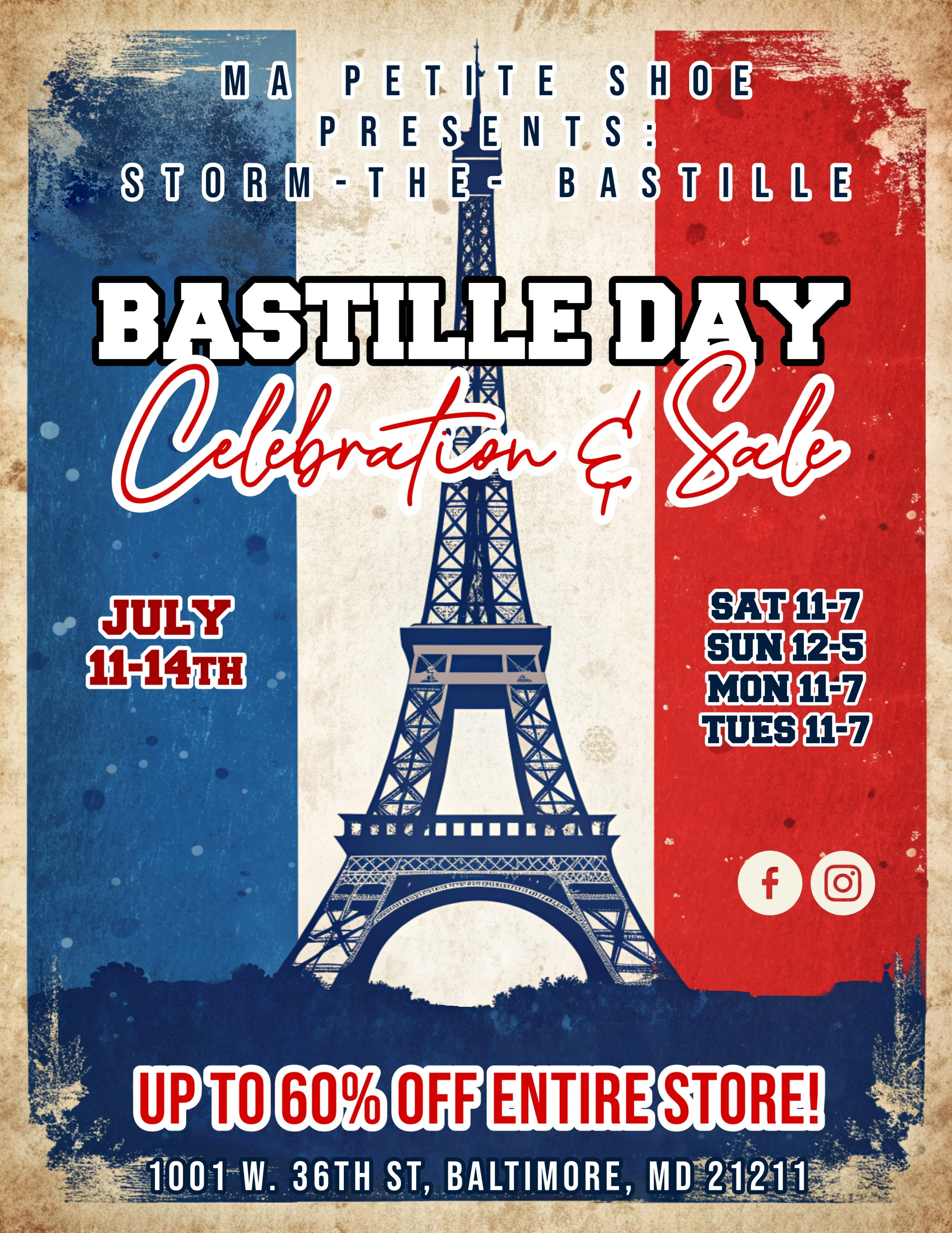 Storm the Bastille! Bastille Day Celebration & Sale