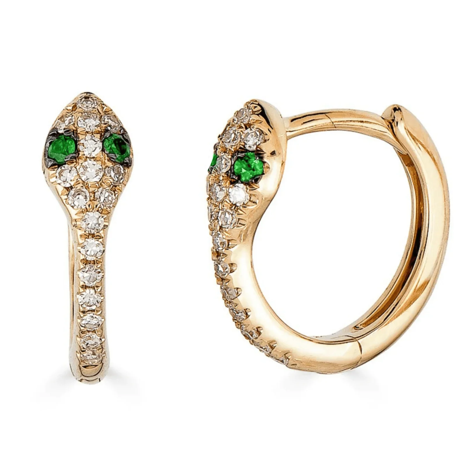 14k-emerald-diamond-snake-earrings-671859 - Shelley Moon.webp
