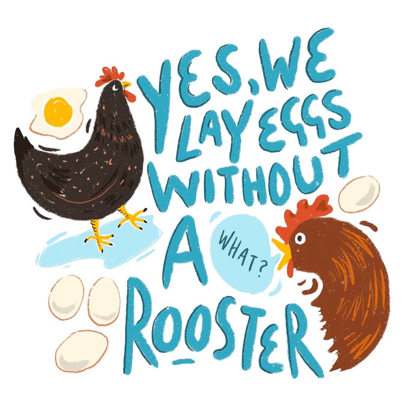 I made this sticker and forgot to post. It cute. Might delete later, idk. 🐔 #dontneednorooster