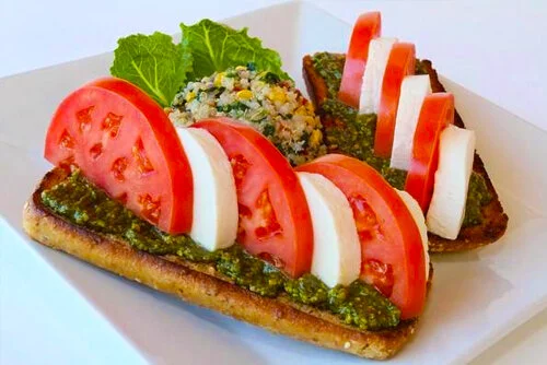 Caprese on fresh-baked bread