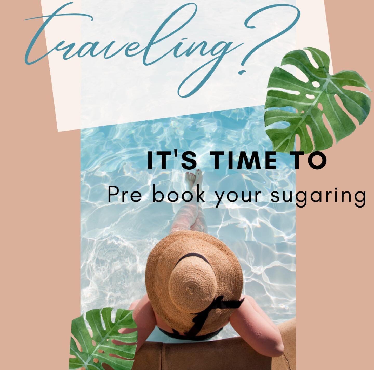 Traveling?
Here&rsquo;s my hair tips!
✔️pre-book your appointment 3 days before you go and 4 days if you are new to hair removal 
✔️make sure to grow it out to the length of a grain of rice for Brazilian and twice that for legs 
✔️pack tweezers, exfo