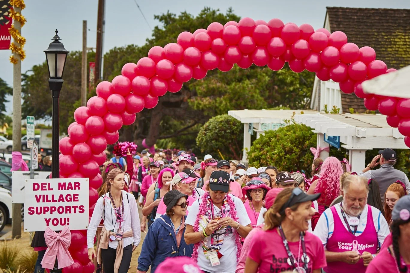 Paint the Town Pink: The Del Mar Village Breast Cancer 3-Day Cheering Station