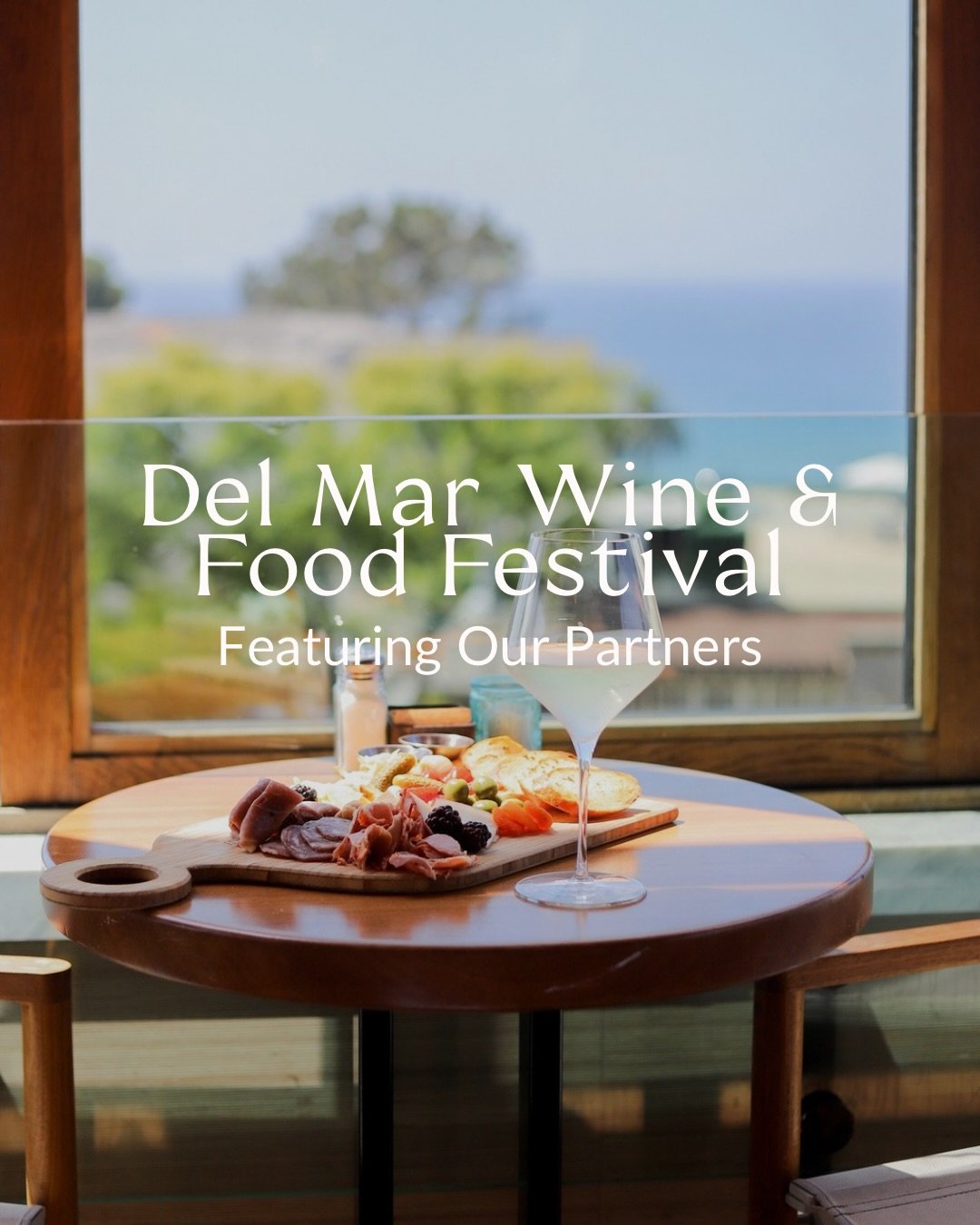 The Del Mar Wine &amp; Food Festival begins this week and our partners are joining in on the fun! The 2026 @delmarfest will feature our @monarchdelmar, @eatatcoral_delmar, @cottagerestaurants, and @jakesdelmar 
The festival runs from September 30 thr